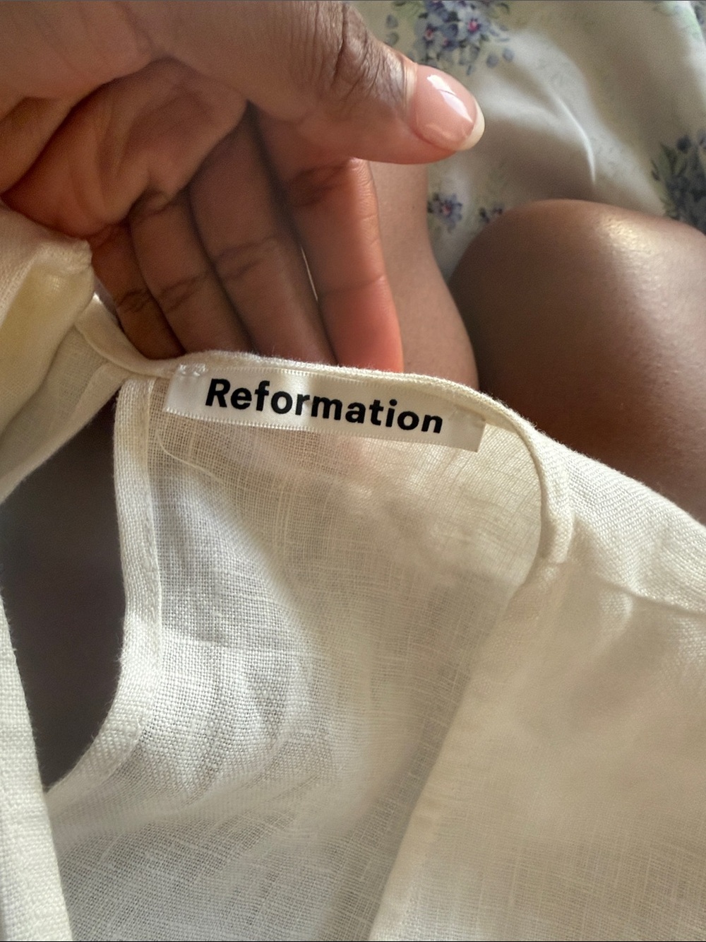 Reformation White Midi Wrap Dress - Picture 7 of 10